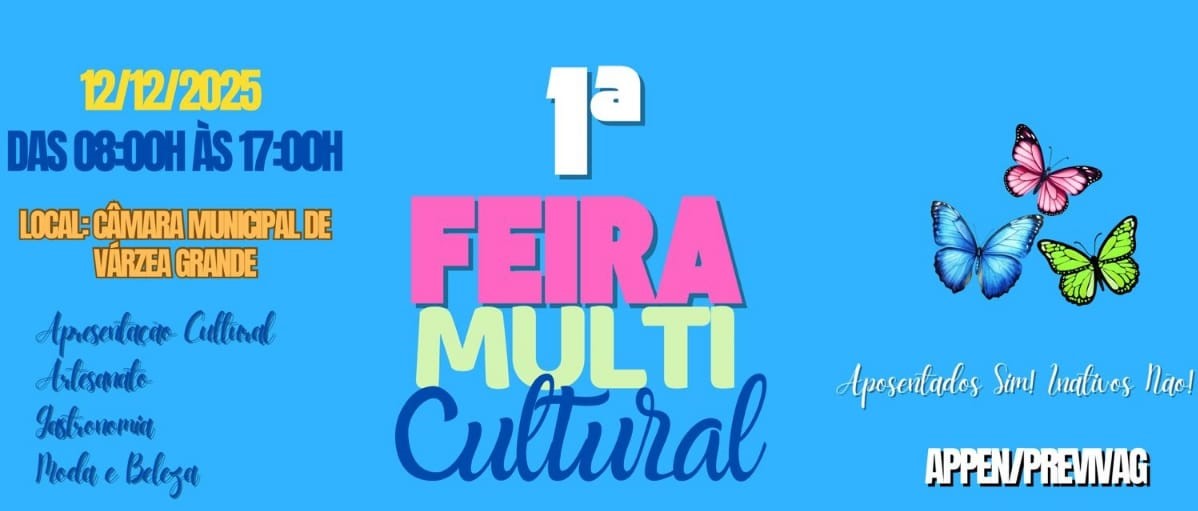 Câmara sedia 1ª Feira Multicultural de aposentados e pensionistas do Previvag nesta sexta-feira