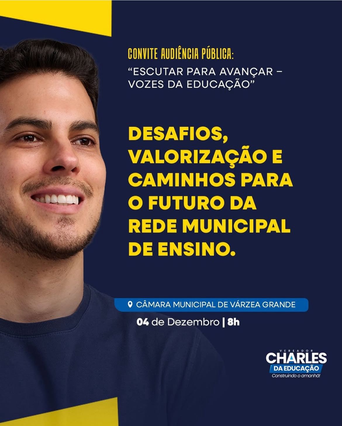 Charles da Educação promove audiência pública para debater o futuro da educação