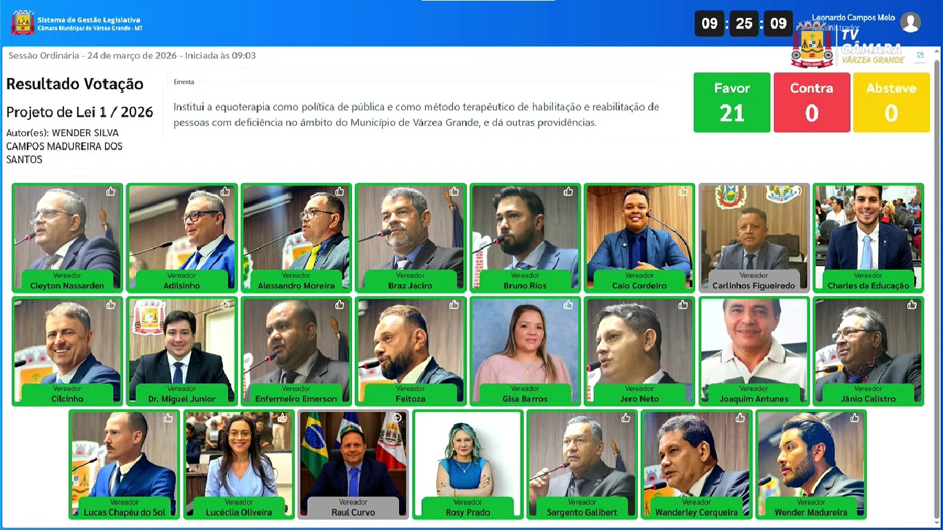 Projeto de Wender Madureira que institui a equoterapia como política pública é aprovado na Câmara de Várzea Grande