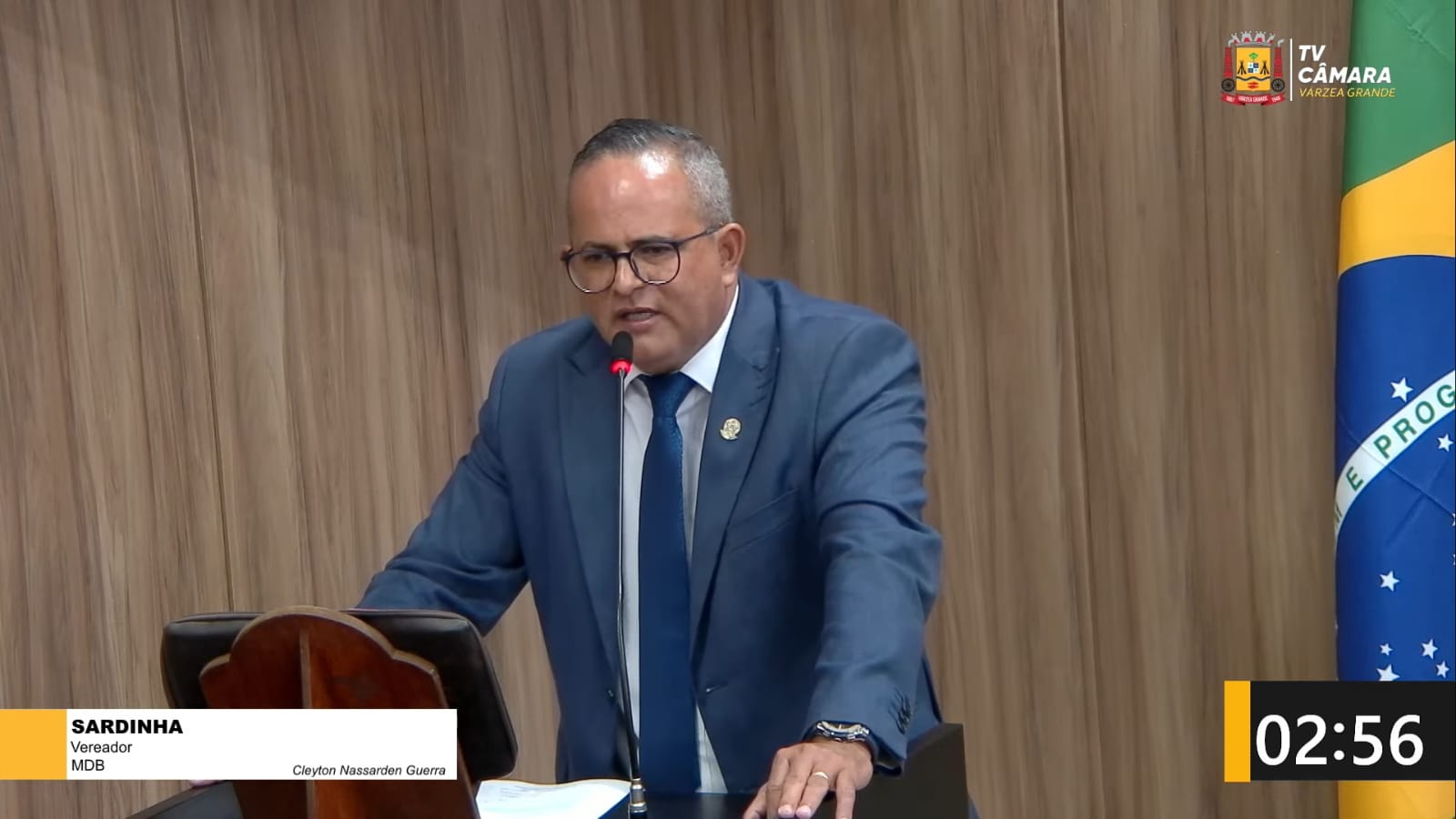 Vereador Sardinha cobra melhorias na infraestrutura do bairro Mapim durante sessão na Câmara de Várzea Grande